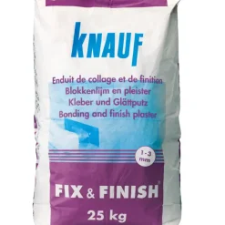 Knauf Fix & Finish blokkenlijm en pleister 25 kg