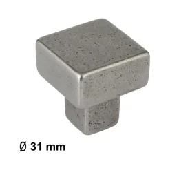 Knop Almar antiek ijzer 31mm