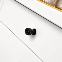 Knop Amber zwart 20mm