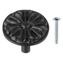 Knop Elian zwart 38mm