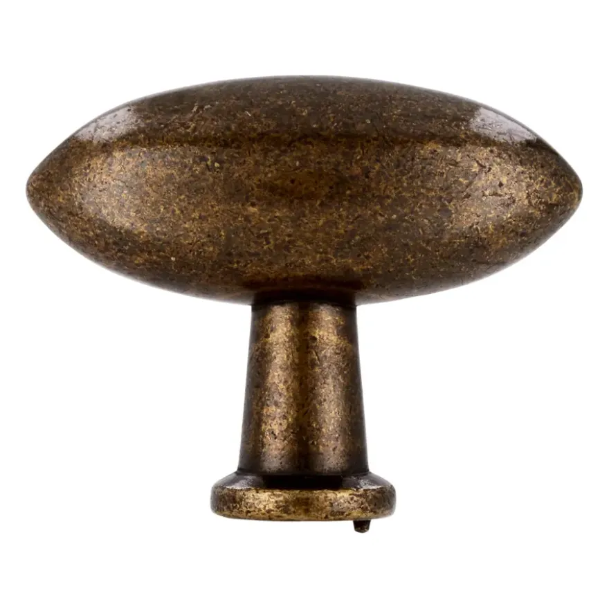Knop Fanny messing antiek 38mm