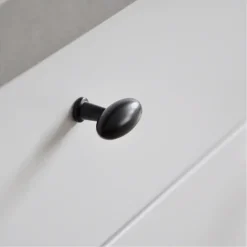Knop Fleur zwart 38mm