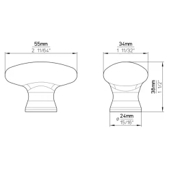 Knop Floor wit 55mm