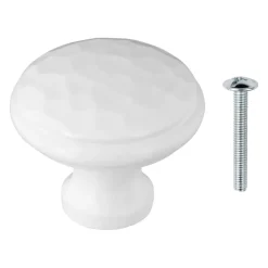 Knop Hamerslag wit 31mm