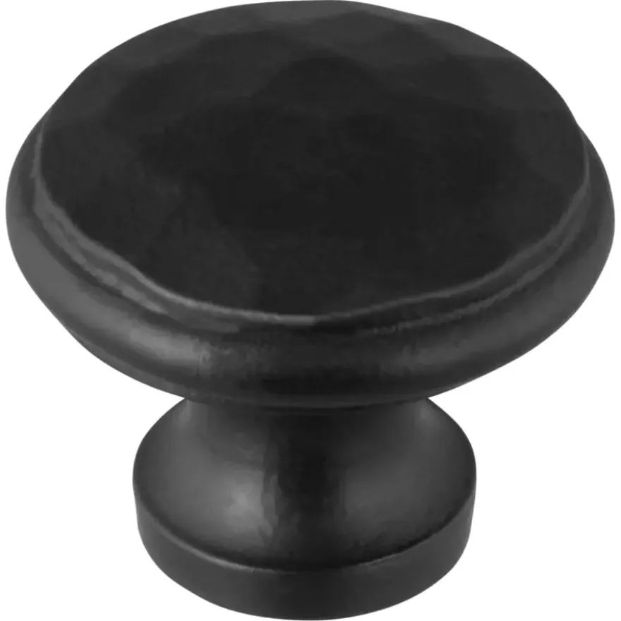 Knop Hamerslag zwart 31mm