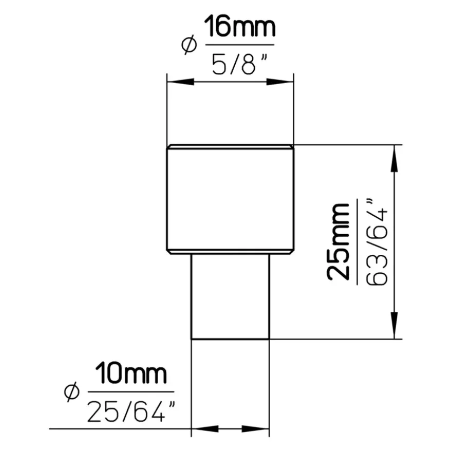 Knop Imke zwart 16mm