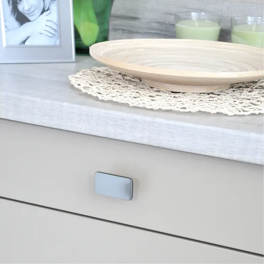 Knop Inge rvs look 58mm