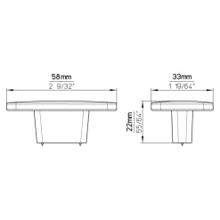 Knop Inge rvs look 58mm