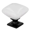 Knop Irene wit/zwart mat 34mm
