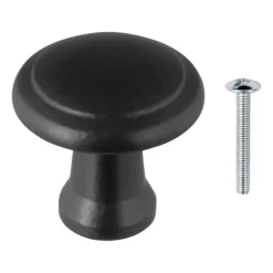 Knop Kay zwart 25mm