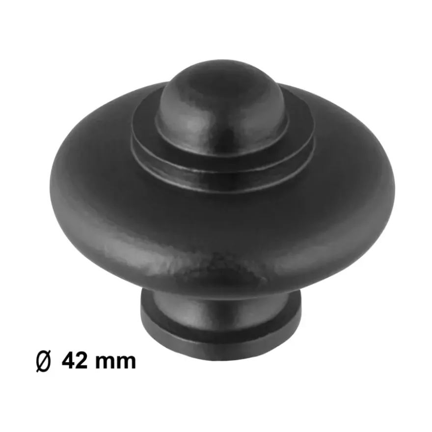 Knop Lydia zwart 42mm