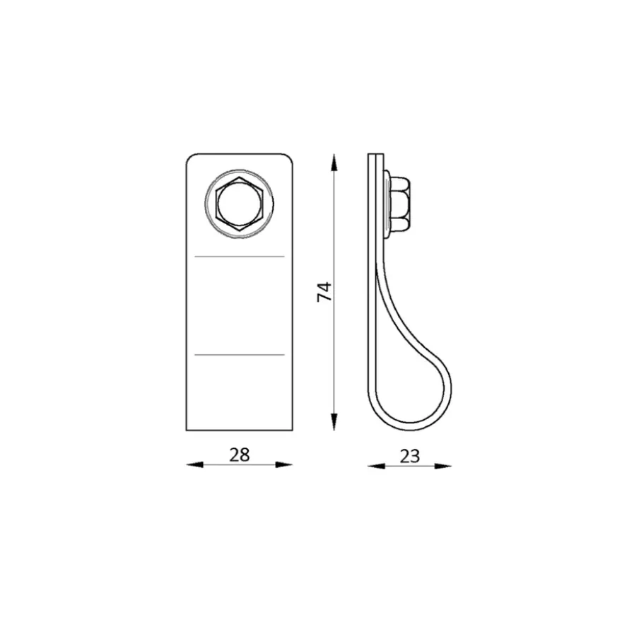 Knop Noah zwart 28mm