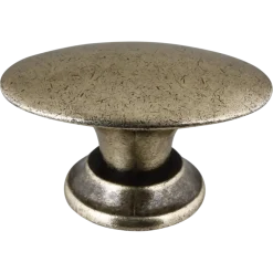Knop Ovaal messing antiek 33mm