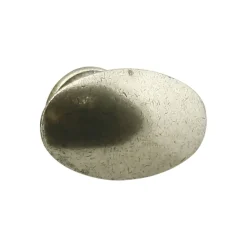 Knop Ovaal messing antiek 33mm