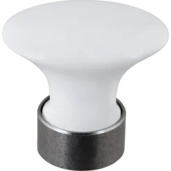Knop Ovaal wit 32mm