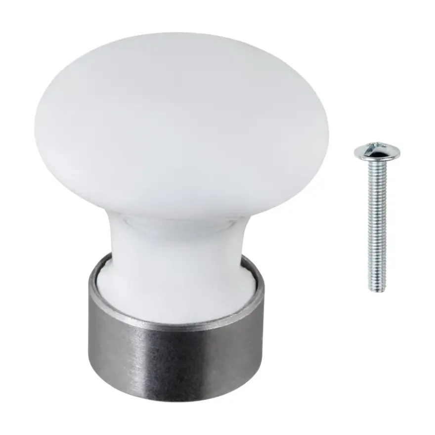 Knop Porselein wit 30mm