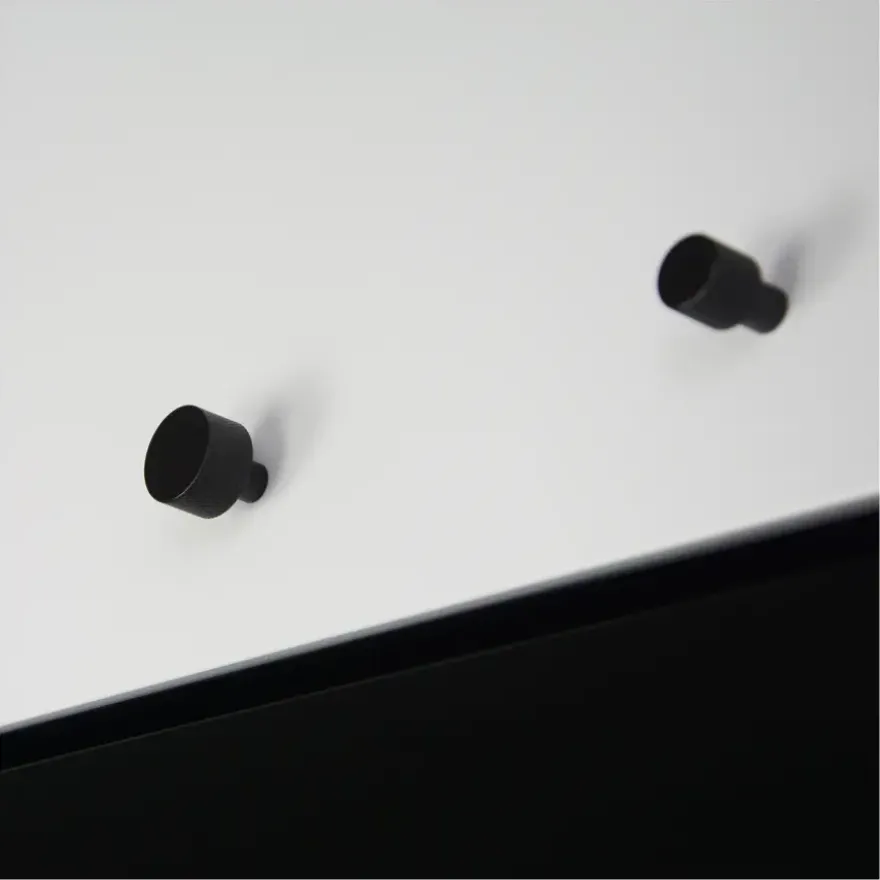 Knop Rana zwart 25mm