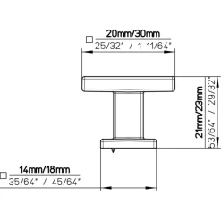 Knop Saar zwart 30mm