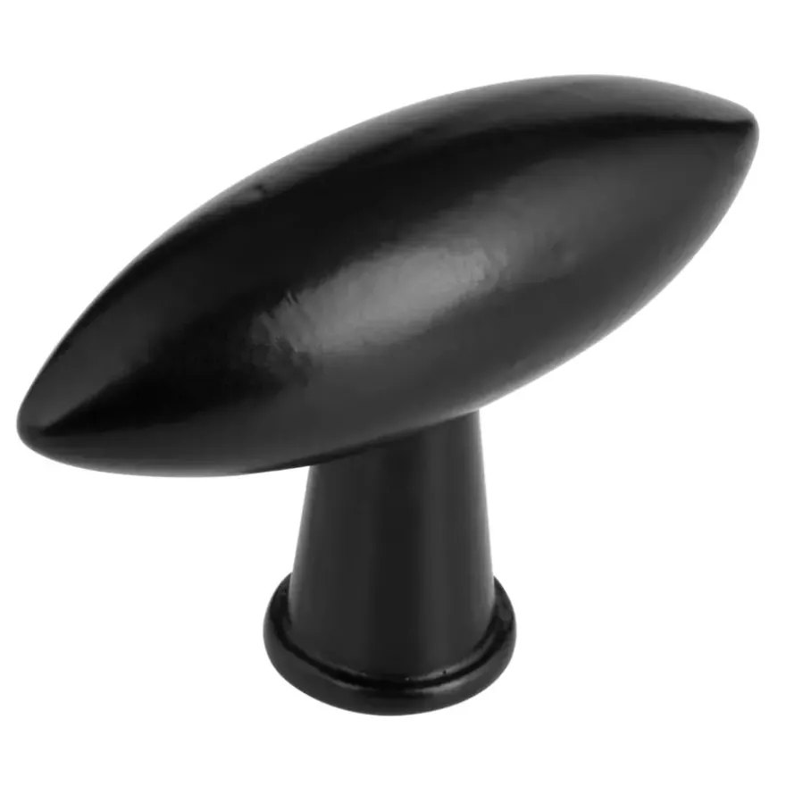 Knop Senna zwart 55mm