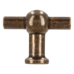 Knop Thea messing antiek 50mm