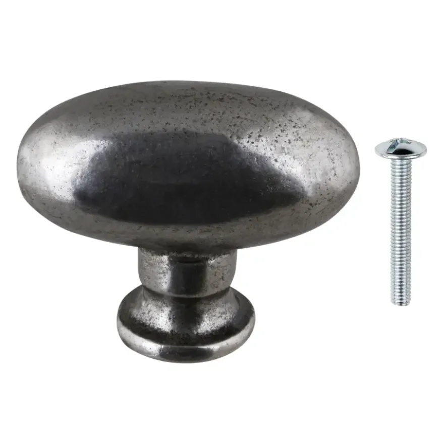 Knop Warwick tin look 40mm