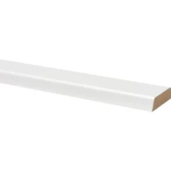 Koplat MDF schuin wit folie 12x45 mm lengte 260 cm