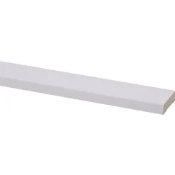 Koplat MDF schuin wit gegrond 12x45mm 270cm