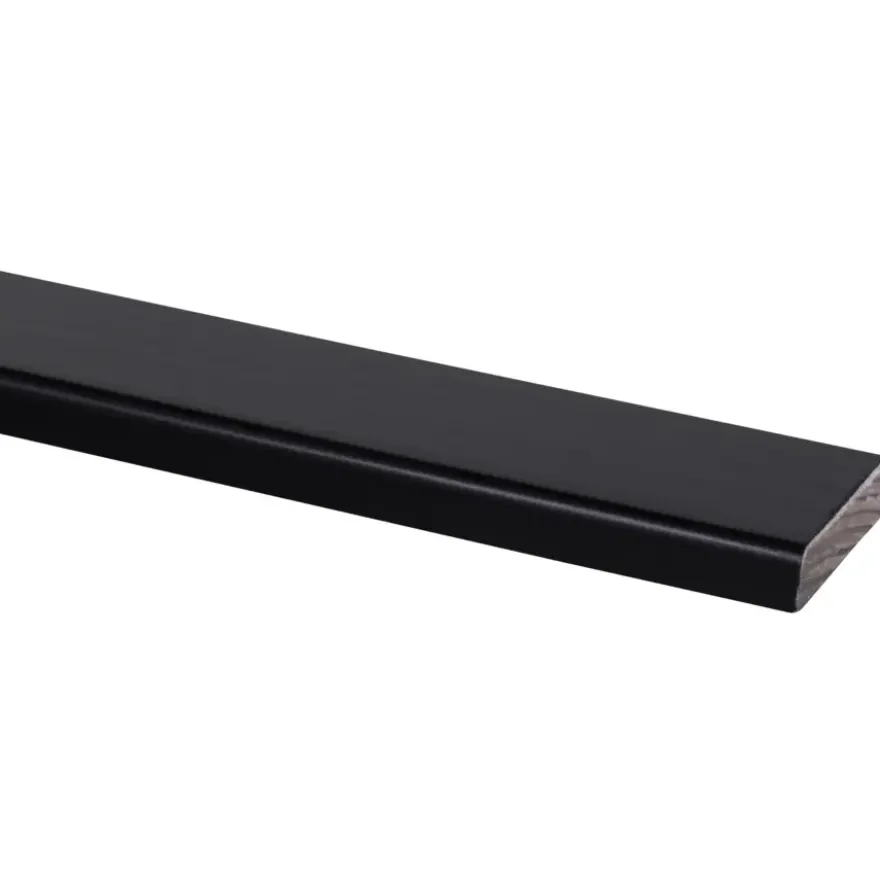Koplat recht grenen zwart gelakt 12x45mm 270cm