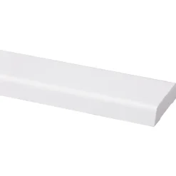 Koplat schuin grenen wit gelakt 12x45mm 270cm