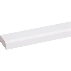 Koplat schuin grenen wit gelakt 12x34mm 270cm