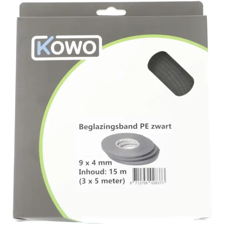 Kowo beglazingsband 4 x 9 mm 15 m