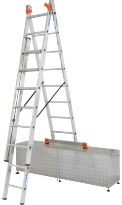 Krause Tribilo Schuifladder 3 x 8 treden