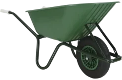 Kruiwagen 100 liter kunststof bak, met luchtwiel