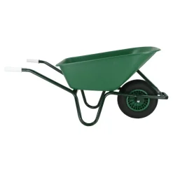 Kruiwagen 100 liter kunststof bak, met luchtwiel