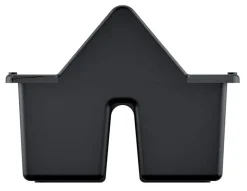 Kunststof pluggenbak met aluminium beugel 40x22x17cm.