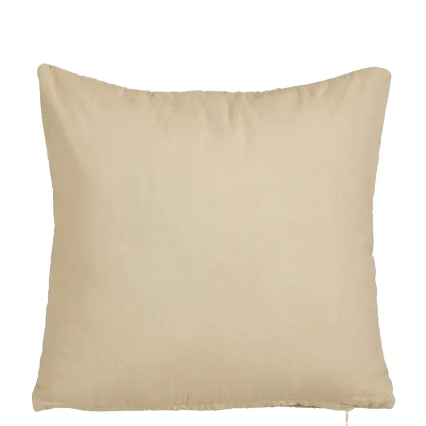 Kussen bloem beige - l45xb45xh10cm