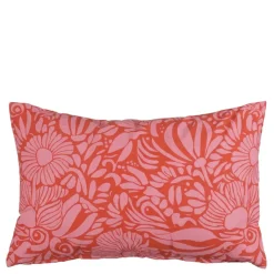Kussen bloemen roze - l55xb35xh10cm
