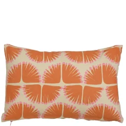 Kussen graphic oranje - l55xb35xh10cm
