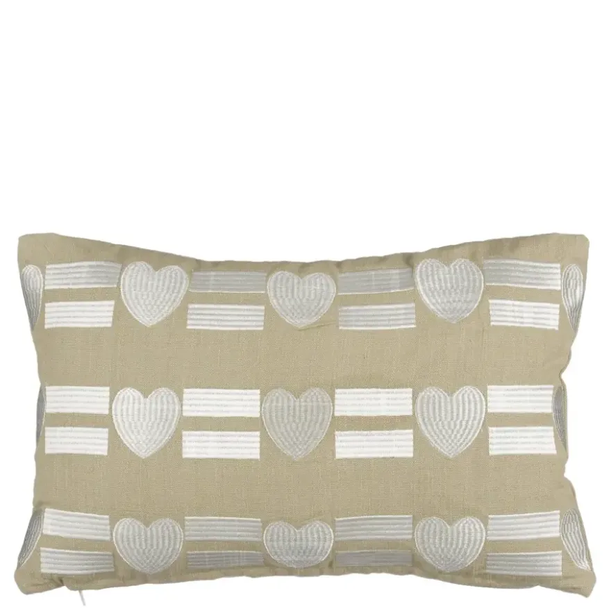 Kussen hart beige - l55xb35xh10cm