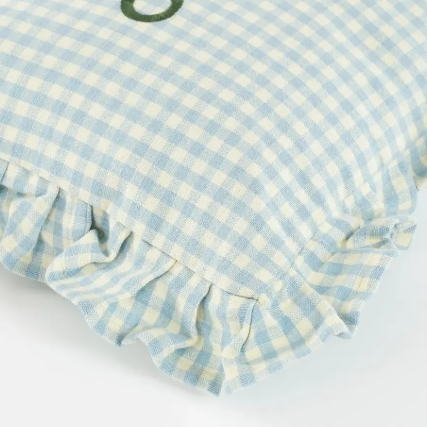 Kussen Oh La La l.blauw - l35xb25xh10cm