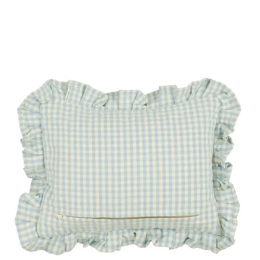 Kussen Oh La La l.blauw - l35xb25xh10cm