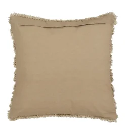 Kussen pluche streep beige 45 x 45 cm