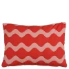 Kussen rood scallopes - l55xb35xh10cm