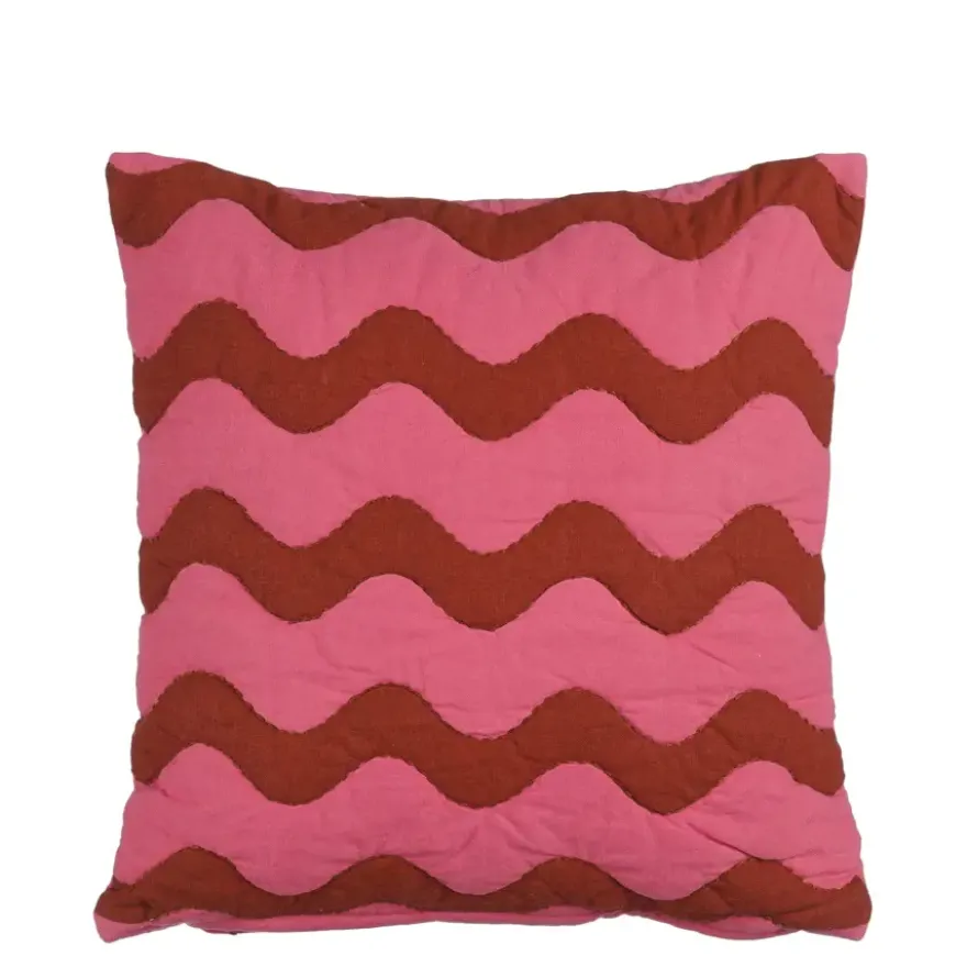 Kussen roze waves - l45xb45xh10cm