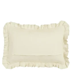 Kussen ruffled beige - l55xb35xh10cm