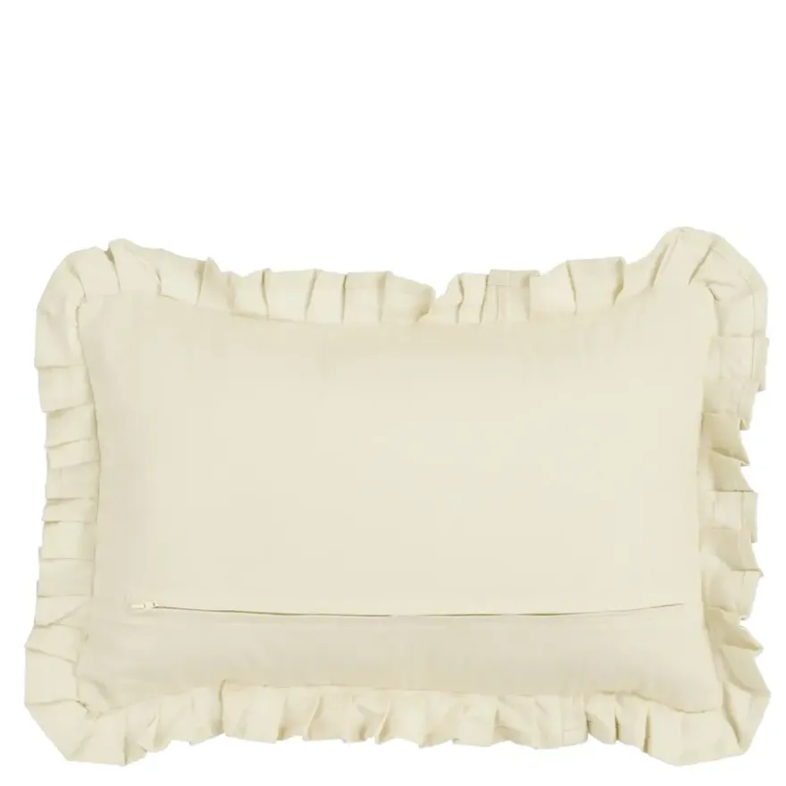 Kussen ruffled beige - l55xb35xh10cm