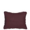 Kussen ruffled bordeaux 35 x 25 cm