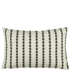 Kussen streep antraciet - l55xb35xh10cm