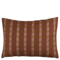 Kussen streep donker bruin - l70xb50xh10cm