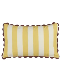 Kussen streep geel - l55xb35xh10cm